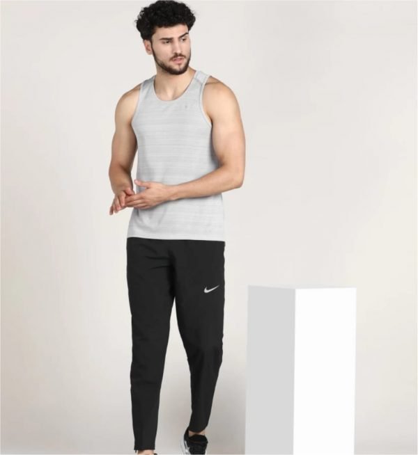 NIKE  Dri-FIT Solid Men black track pants - Image 2