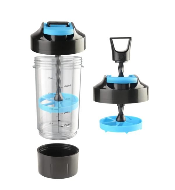 HAANS Cyclone shaker 500 ml shaker ( pack of 1 blue plastic - Image 2